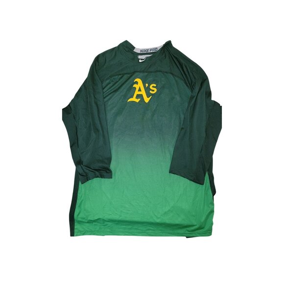 Nike Pro Hypercool As 3/4 Sleeve Shirt 2XL Green & Yellow - Picture 1 of 5